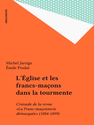 cover image of L'Église et les francs-maçons dans la tourmente
